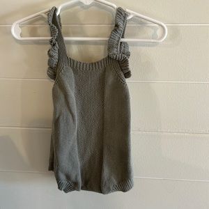 0-3 Mon. Mebie Baby sage knitted romper